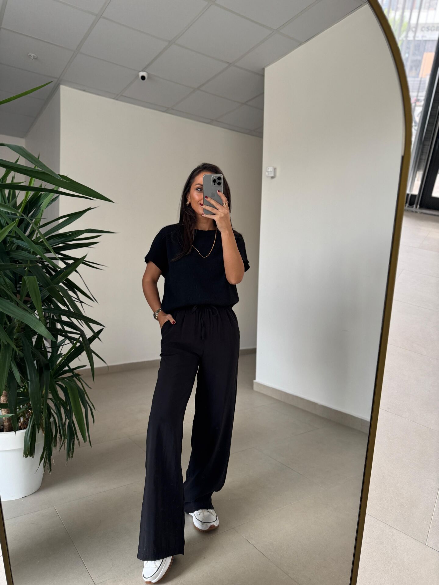 İb 4454 Siyah Uzun Tensel Pantolon