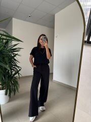 İb 4454 Siyah Uzun Tensel Pantolon