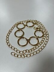 5438 Gold Halka Desen Zincir Kemer