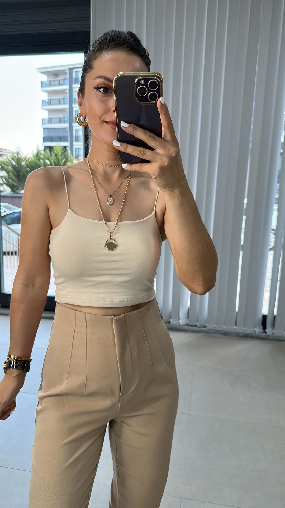 Nude Crop İp Askılı