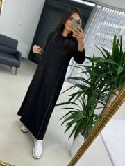 Dr 8004 Tasarım Fermuar Cepli Sweat Elbise