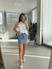 Fw Mavi Denim Etek