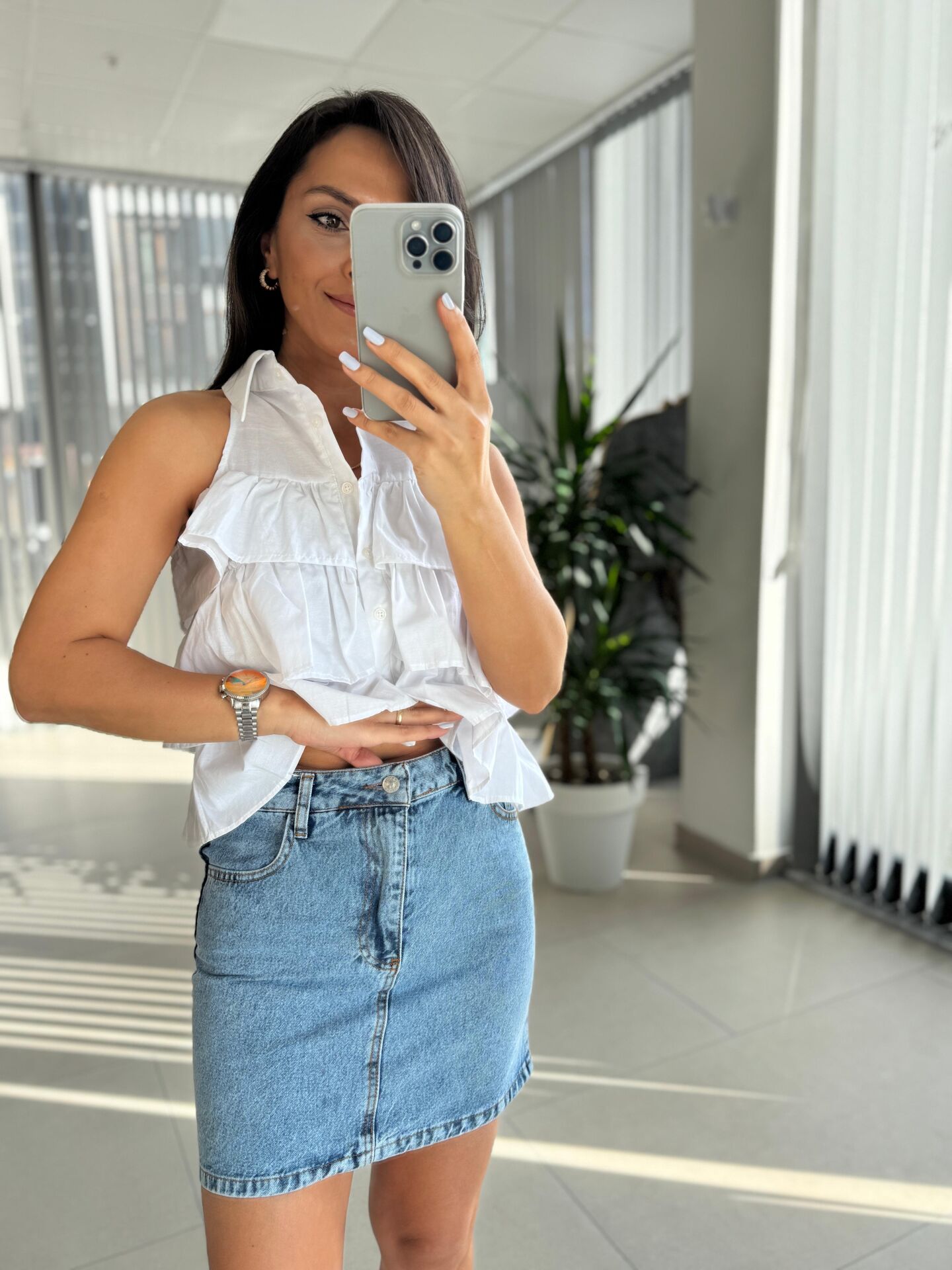 Fw Mavi Denim Etek