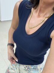 İv 24172 Laci V Yaka kolsuz Tişört