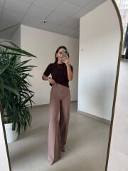 Dv 10651 Yumoş Kısa Kollu A.Kahve Kazak