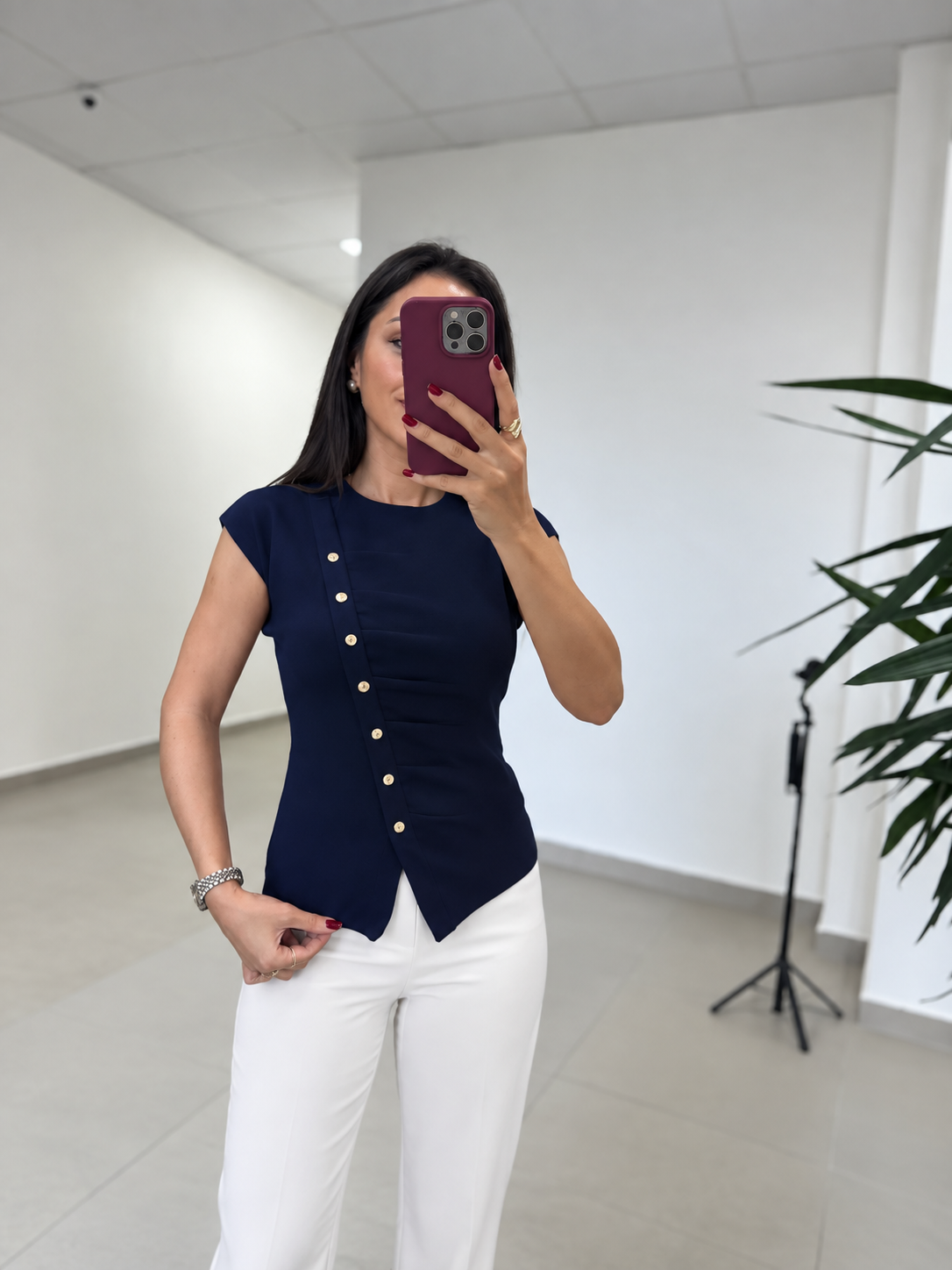 Po 2745 Elit İplik Çapraz Düğmeli T Kol Laci Triko