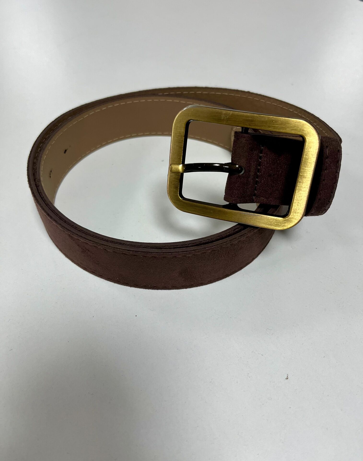 3243 A. Kahve Antik Desen Tokalı Kemer