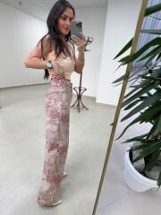 Nx 8325 Etnik Somon Geçişli Denim Pantolon