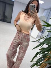 Nx 8325 Etnik Somon Geçişli Denim Pantolon