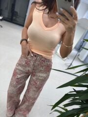 Nx 8325 Etnik Somon Geçişli Denim Pantolon