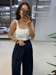 Triko Krem Crop