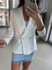 Mc 6166 Kruvaze Ekru Ceket