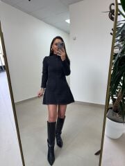 Yf 0103 Yıkamalı Kum Saati Denim Elbise