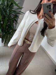 Orj. Marka Tek Düğmeli Yumoş Hırka