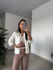 Orj. Marka Tek Düğmeli Yumoş Hırka