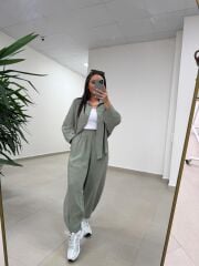 Fp 50957 Çağla Yeşili Tensel Gömlek Pantolon Takım