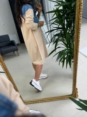 Dr 2452 Kot Montlu Bej SWeat Elbise