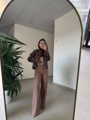 Np Leopar Tay Tüyü Ceket