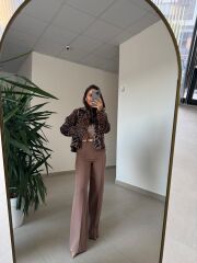 Np Leopar Tay Tüyü Ceket