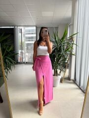 Gk 1056 Pembe Pareo Pamuklu Etek