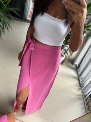 Gk 1056 Pembe Pareo Pamuklu Etek