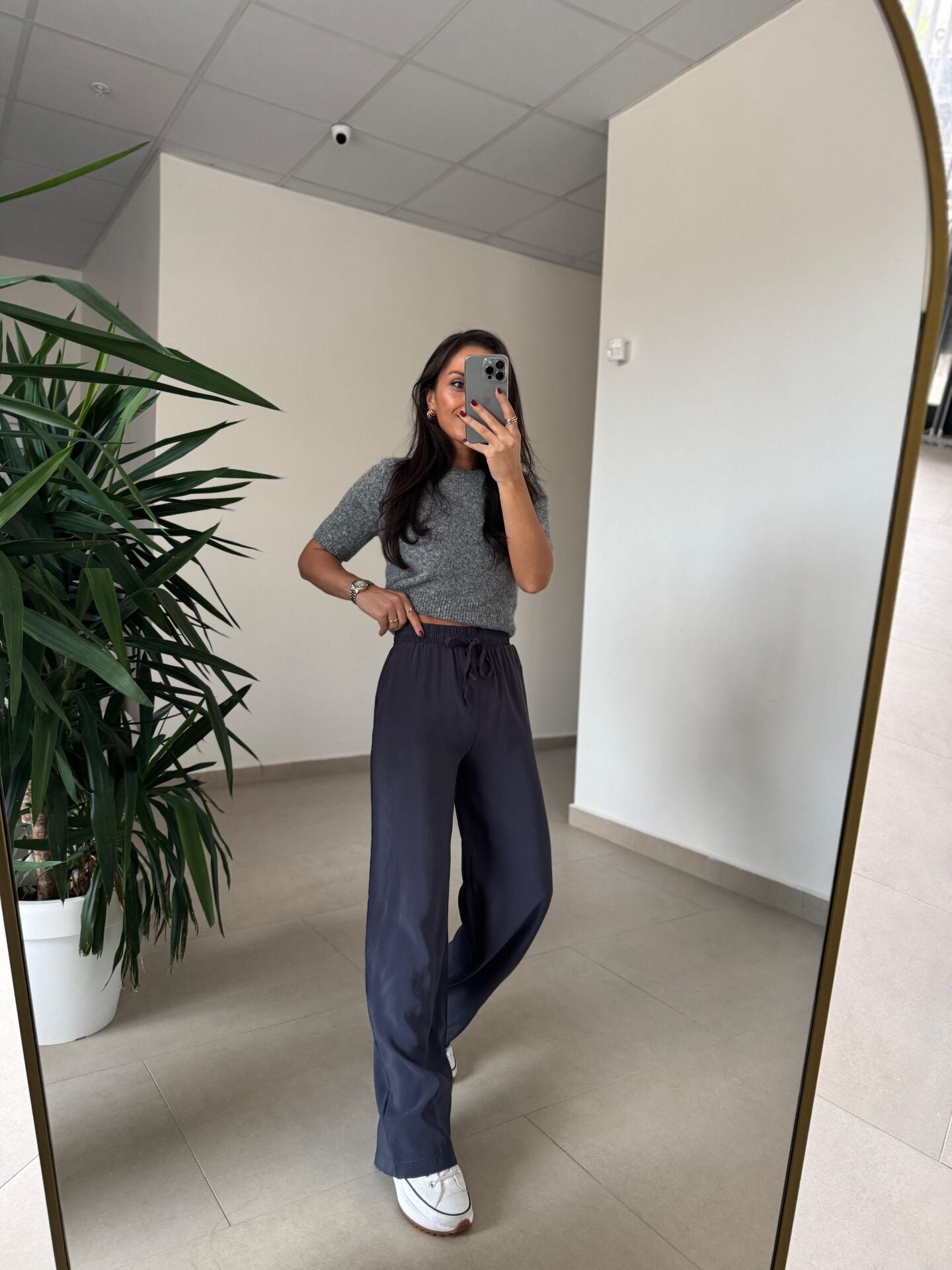 İb 4454 indigo Uzun Tensel Pantolon