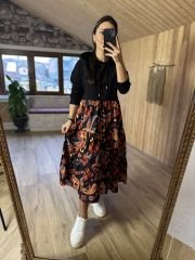 Kapüşonlu sweat elbise