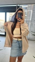 Dr 2471 Pudra Fermuarlı Sweat