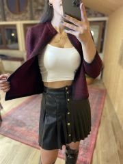 Bordo triko ceket