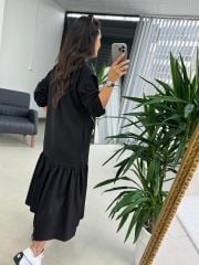 Dr 3064 Tasarım Gold Halka Geçişli Sweat Elbise