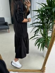 Dr 3064 Tasarım Gold Halka Geçişli Sweat Elbise