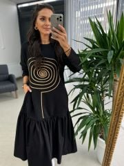 Dr 3064 Design Gold Ring Transitional Sweat Dress