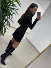 Mn 226 Kaşe Siyah Etek