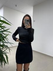 Mn 226 Kaşe Siyah Etek