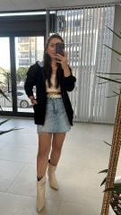 Dr 2471 Kapüşonlu Siyah Fermuarlı Sweat