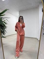 Art 4010 İthal Kumaş Kapüşonlu Kiremit Takım