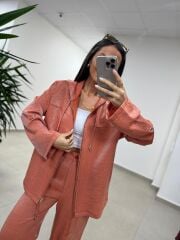 Art 4010 İthal Kumaş Kapüşonlu Kiremit Takım