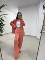 Art 4010 İthal Kumaş Kapüşonlu Kiremit Takım