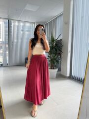 Fw 0393 Krinkıl Bordo Etek