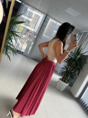 Fw 0393 Krinkıl Bordo Etek