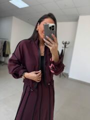 Kd 7841 Mürdüm Nervürlü  Etekli Premium Tasarım Takım