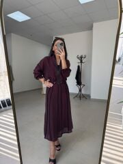 Kd 8822 Mürdüm Nervürlü  Etekli Premium Tasarım Takım