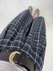 Qs 1058 Siyah-Gri Ekose Pantolon Etek