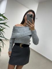 Bh Madonna Yaka Gri Kazak