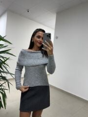 Bh Madonna Yaka Gri Kazak