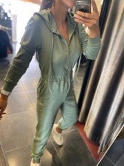 ÇAĞLA YEŞİLİ KAPüŞONLU FERMUARLI TULUM