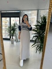 Dr 8162 London Tasarım Gri Sweat Elbise