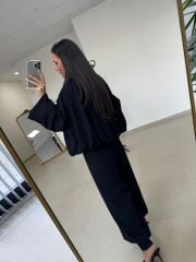 Kd 6799 Siyah Fermuar Detaylı Tasarım Takım