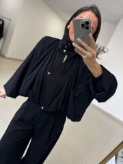 Kd 6799 Siyah Fermuar Detaylı Tasarım Takım