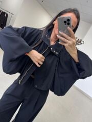 Kd 6799 Siyah Fermuar Detaylı Tasarım Takım